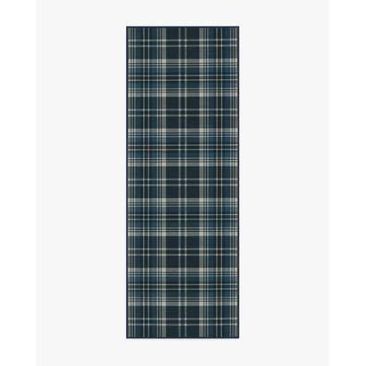 Dress Stewart Tartan Navy Flatwoven Rug - 75 x 215 cm - Rug + Pad System