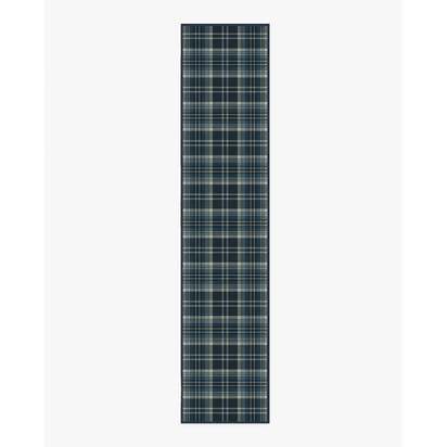 Dress Stewart Tartan Navy Flatwoven Rug - 75 x 365 cm - Rug + Pad System