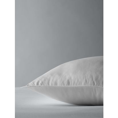 John Lewis Synthetic Soft Touch Washable Standard Pillow Pair, Medium White | H50 x W48 x D74cm