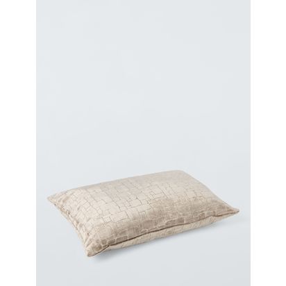 John Lewis Irregular Blocks Velvet Cushion Champagne | H40 x W60cm