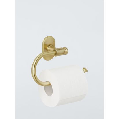 John Lewis Heritage Swing Toilet Roll Holder Brass | H12.8 x W6.2 x D19.6cm