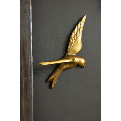 Set Of 3 Gold Metal Birds Wall Ornament