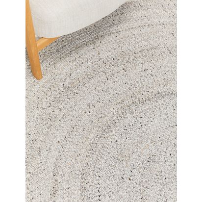 John Lewis Braided Performance Indoor/Outdoor Rug Marl Grey | Round, Dia.200cm
