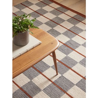 John Lewis Betula Checkerboard Rug, Orange/Multi Orange/Multi | H1.00cm * W180.00cm * D120.00cm