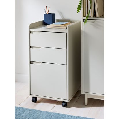John Lewis Format Drawer Unit Greige | H66.5 x W42 x D36cm