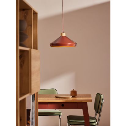 MADE Albert Ceiling Pendant Light, Red Red | H120 x W35 x D35cm