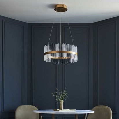 Virbrook Medium Gold LED Pendant Ceiling Light