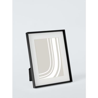 John Lewis Hoxton Plated Metal Photo Frame & Mount Black | H23.40 x W18.30 x D2.40cm