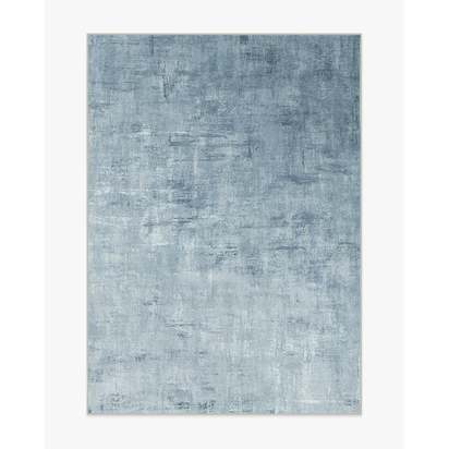 Impasto Slate Blue Flatwoven Rug - 150 x 215 cm - Rug + Pad System