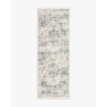 Sarrah Blue Quartz Flatwoven Rug - 75 x 215 cm - Rug + Pad System