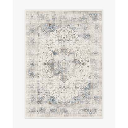 Sarrah Blue Quartz Flatwoven Rug - 150 x 215 cm - Rug + Pad System