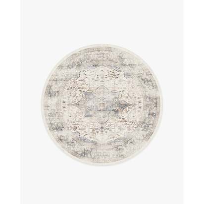Sarrah Blue Quartz Flatwoven Rug - 185 Round cm - Rug + Pad System