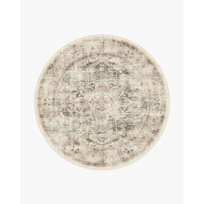 Sarrah Sage Flatwoven Rug - 245 Round cm - Rug + Pad System