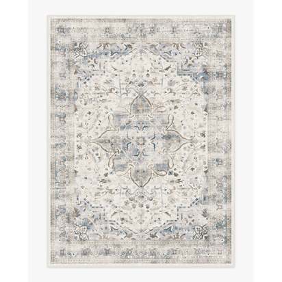 Sarrah Blue Quartz Flatwoven Rug - 275 x 365 cm - Rug + Pad System