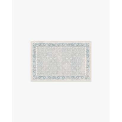 Celestine Soft Blue Flatwoven Rug - 60 x 90 cm - Rug + Pad System