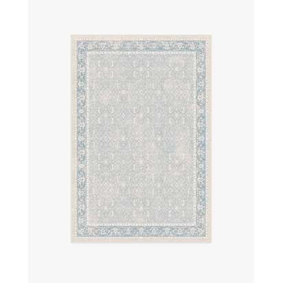 Celestine Soft Blue Flatwoven Rug - 120 x 185 cm - Rug + Pad System