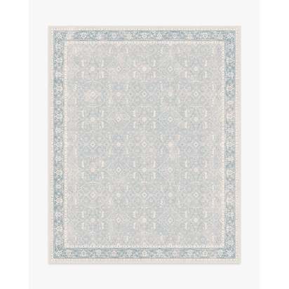 Celestine Soft Blue Flatwoven Rug - 245 x 305 cm - Rug + Pad System