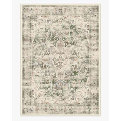 Sarrah Sage Flatwoven Rug - 305 x 425 cm - Rug + Pad System