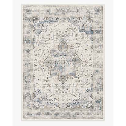 Sarrah Blue Quartz Flatwoven Rug - 305 x 425 cm - Rug + Pad System