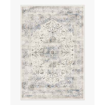Sarrah Blue Quartz Flatwoven Rug - 200 x 290 cm - Rug + Pad System