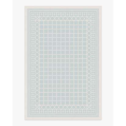 Palm Beach Powder Blue Flatwoven Rug by Gray Malin - 200 x 290 cm - Rug + Pad System