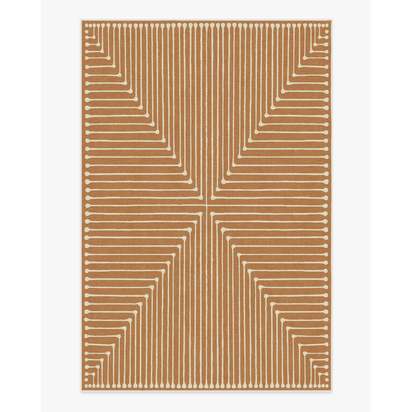 Inkdrop Copper Flatwoven Rug by Jonathan Adler - 200 x 290 cm - Rug + Pad System