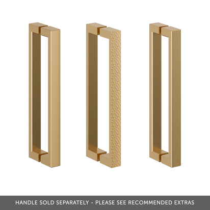 Crosswater Asura 8mm Brushed Brass 800mm Infold Shower Door & 800mm Side Panel