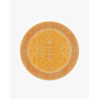 Colourful Loom Mango Flatwoven Rug by Iris Apfel - 185 Round cm - Rug + Pad System