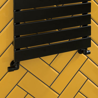 EliteHeat Corner Radiator Valves (Pair) - Matt Black