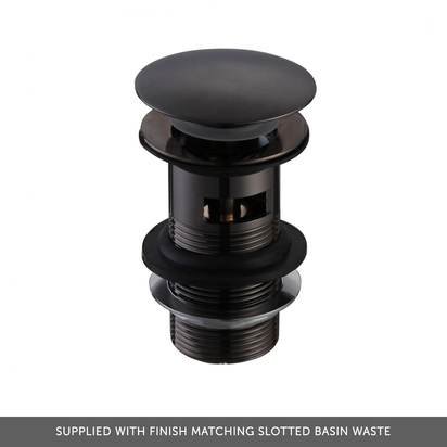 Harbour Clarity Knurled Mini Mono Basin Mixer Tap & Waste - Matt Black