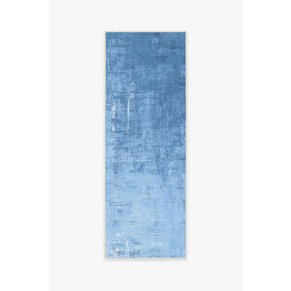 Impasto Sky Blue Outdoor Rug - 185 x 275 cm - Rug + Pad System