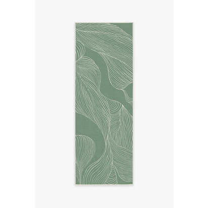 Sana Laurel Green Outdoor Rug - 185 x 275 cm - Rug + Pad System