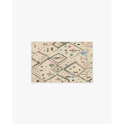 Pamir Ivory Multicolour Flatwoven Rug - 120 x 185 cm - Rug + Pad System