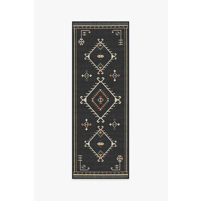 Damali Black Multicolour Outdoor Rug - 150 x 215 cm - Rug + Pad System