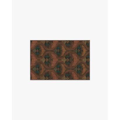 Pluma Rosewood Flatwoven Rug by Matthew Williamson - 60 x 90 cm - Rug + Pad System