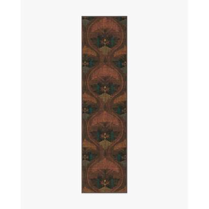 Pluma Rosewood Flatwoven Rug by Matthew Williamson - 75 x 305 cm - Rug + Pad System