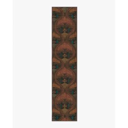 Pluma Rosewood Flatwoven Rug by Matthew Williamson - 75 x 365 cm - Rug + Pad System