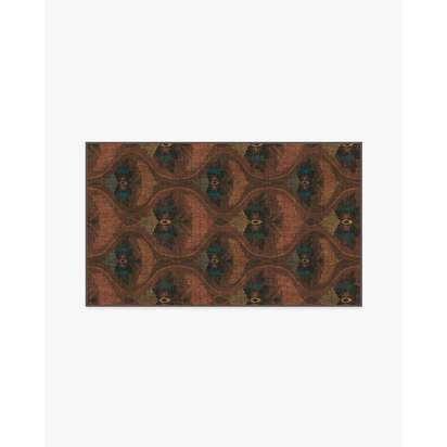 Pluma Rosewood Flatwoven Rug by Matthew Williamson - 90 x 150 cm - Rug + Pad System