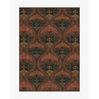 Pluma Rosewood Flatwoven Rug by Matthew Williamson - 150 x 215 cm - Rug + Pad System