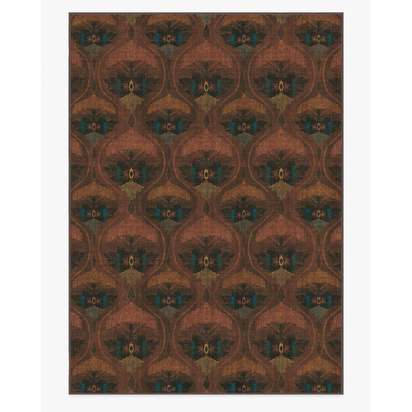 Pluma Rosewood Flatwoven Rug by Matthew Williamson - 305 x 425 cm - Rug + Pad System