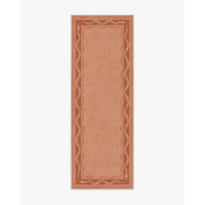 Serpent Border Coral Flatwoven Rug by Matthew Williamson - 75 x 215 cm - Rug + Pad System