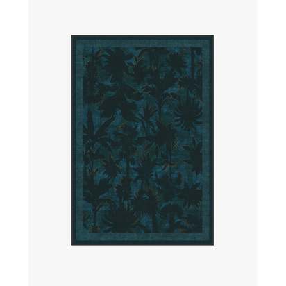 Twilight Forest Midnight Flatwoven Rug by Matthew Williamson - 120 x 185 cm - Rug + Pad System
