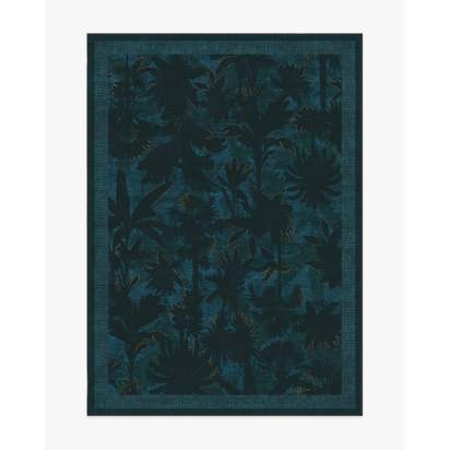 Twilight Forest Midnight Flatwoven Rug by Matthew Williamson - 150 x 215 cm - Rug + Pad System