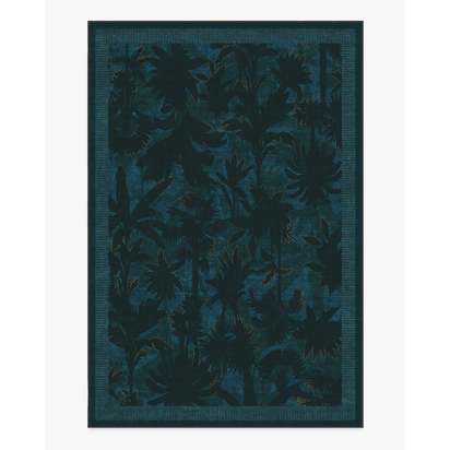 Twilight Forest Midnight Flatwoven Rug by Matthew Williamson - 185 x 275 cm - Rug + Pad System