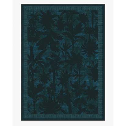 Twilight Forest Midnight Flatwoven Rug by Matthew Williamson - 305 x 425 cm - Rug + Pad System
