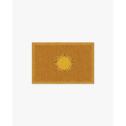 Helios Gold Flatwoven Rug by Matthew Williamson - 60 x 90 cm - Rug + Pad System