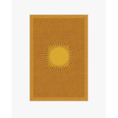 Helios Gold Flatwoven Rug by Matthew Williamson - 120 x 185 cm - Rug + Pad System