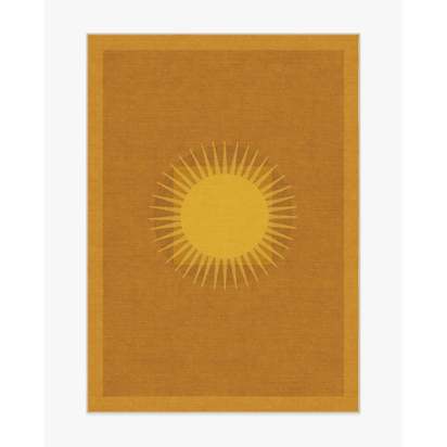 Helios Gold Flatwoven Rug by Matthew Williamson - 150 x 215 cm - Rug + Pad System