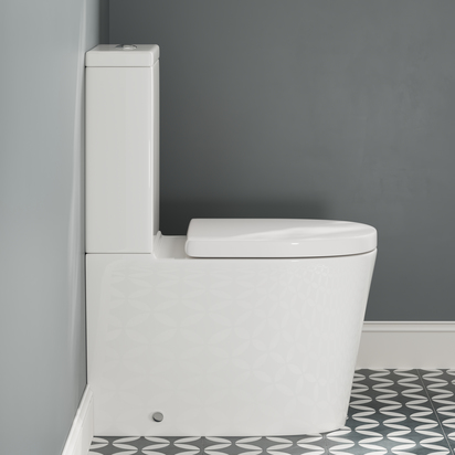 Harbour Clarity Back to Wall Rimless Comfort Height Toilet & Wrap Over Soft Close Seat