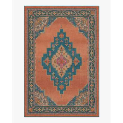 Sunset Bazaar Tropic Coral Flatwoven Rug by Matthew Williamson - 200 x 290 cm - Rug + Pad System